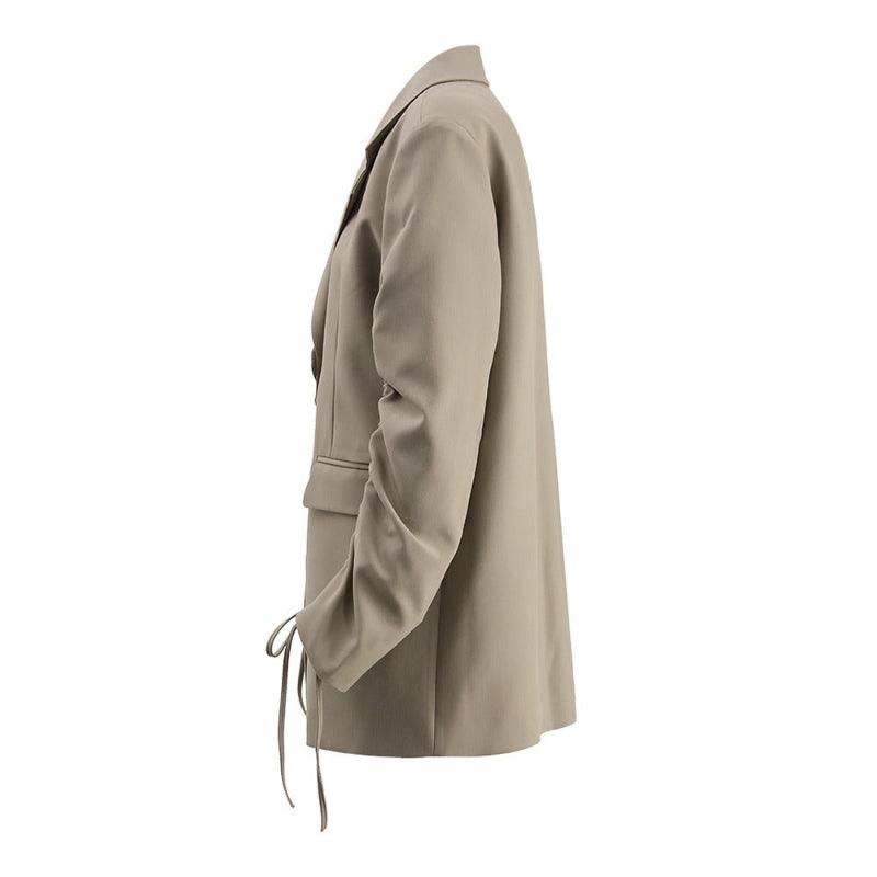 Drawstring Design Loose Jacket