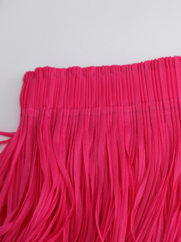 Pleated Tassels Skirt - runwayfashionista.com