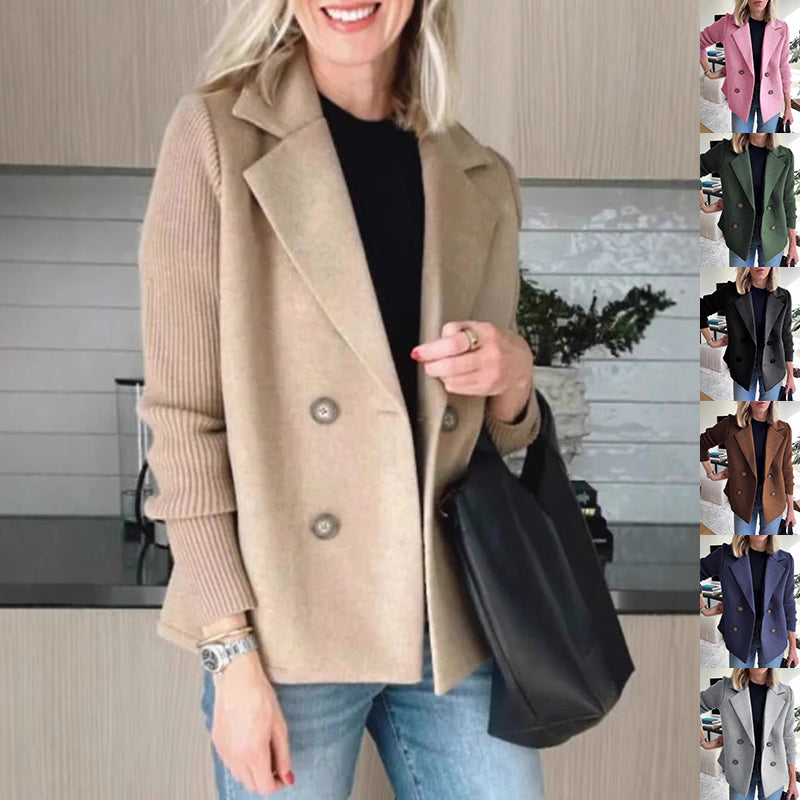Double Breasted Lapel Blazer