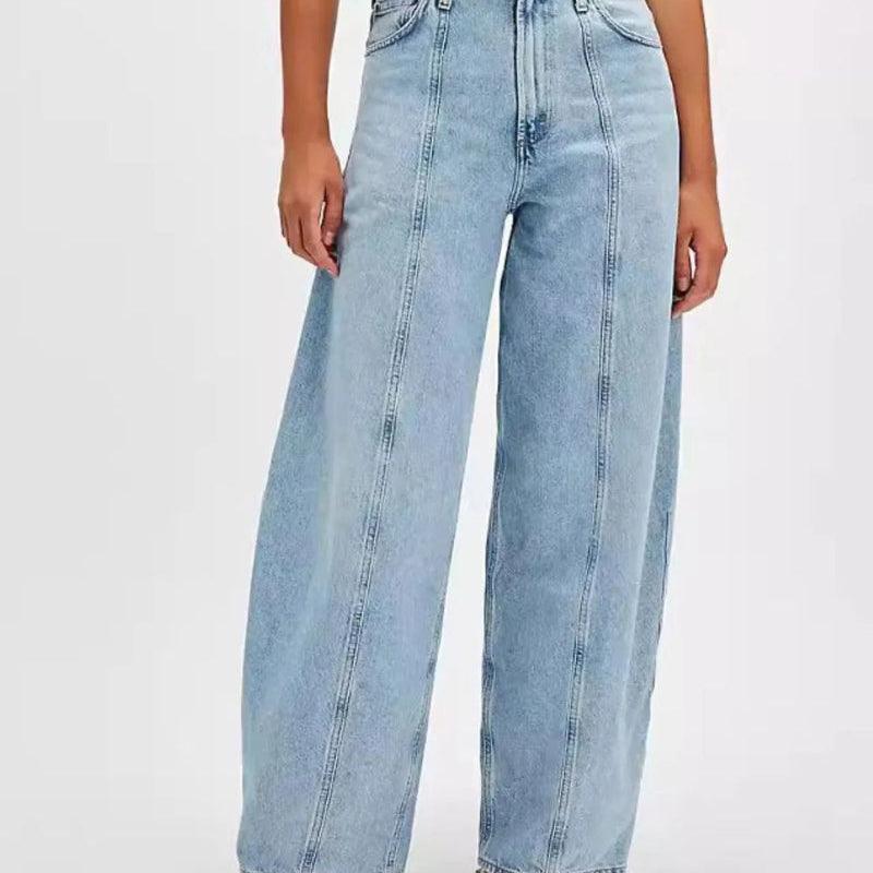 Wide Leg Jeans with Pockets