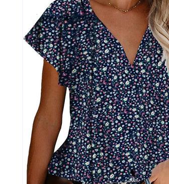Casual Pleated Short Sleeve Shirt