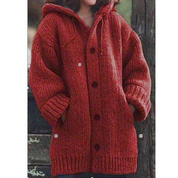 Mid length hooded cardigan - runwayfashionista.com