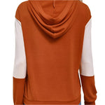 Contrast long sleeve hoodie - rynwayfashionista.com