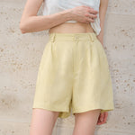 Elevate Your Wardrobe: Discover the Elegance of Our High-Waist Tencel & Hemp Shorts!
