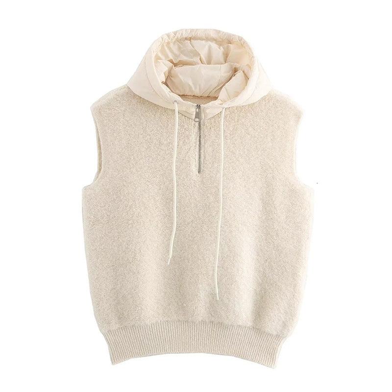 Hooded Knitted Vest