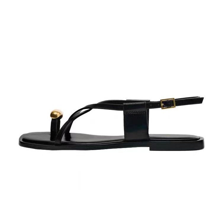 Square Toe Flat Sandals