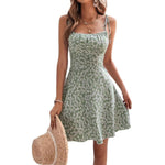 Floral Spaghetti Strap Beach Short Dress