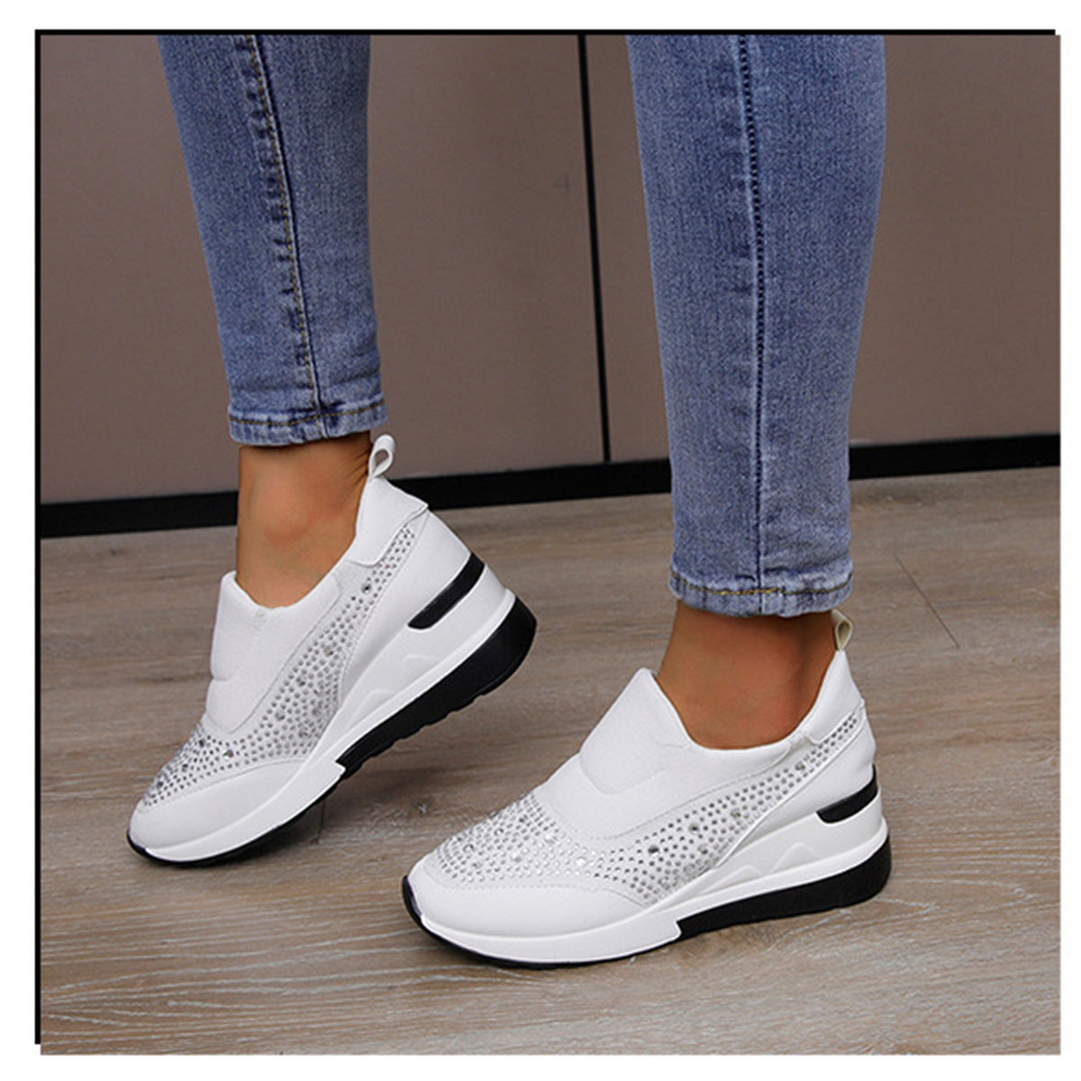 Large slope heel casual sports shoes - runwayfashionista.com