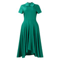 High-Waist A-Line Midi Dress