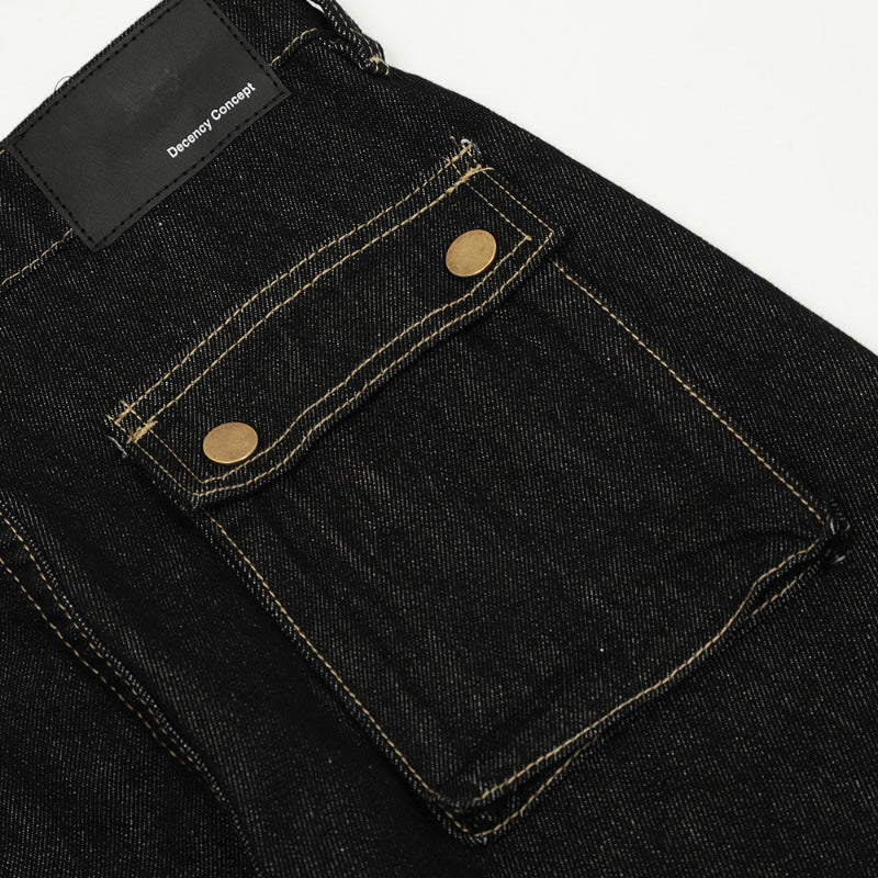 Retro Revival: The Ultimate Multi-Pocket Workwear Jeans - black