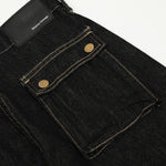 Retro Revival: The Ultimate Multi-Pocket Workwear Jeans - black