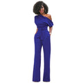 Diagonal collar button up jumpsuit - runwayfashionista.com