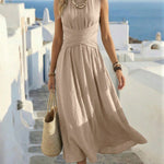 Sleeveless Maxi Dress - apricot