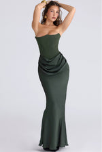Tube Top Backless Evening Maxi Dress
