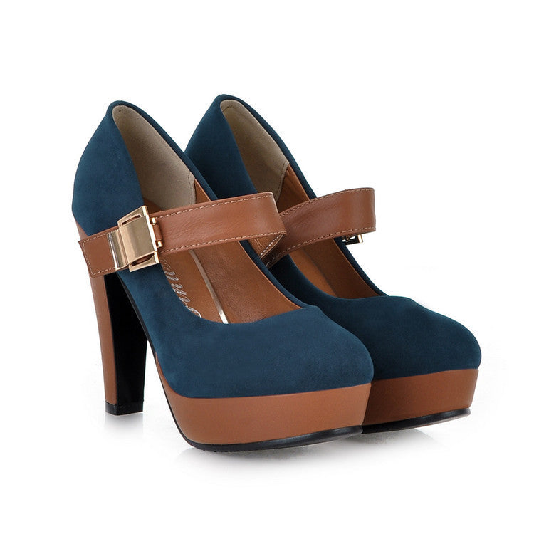 Wide-leg Platform High Heels