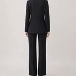 Knot Detail Blazer and Trouser Suit - black