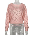 Long Sleeve Loose Knitted Sweater Top