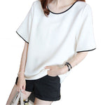 Casual Short Sleeve T-Shirt - white