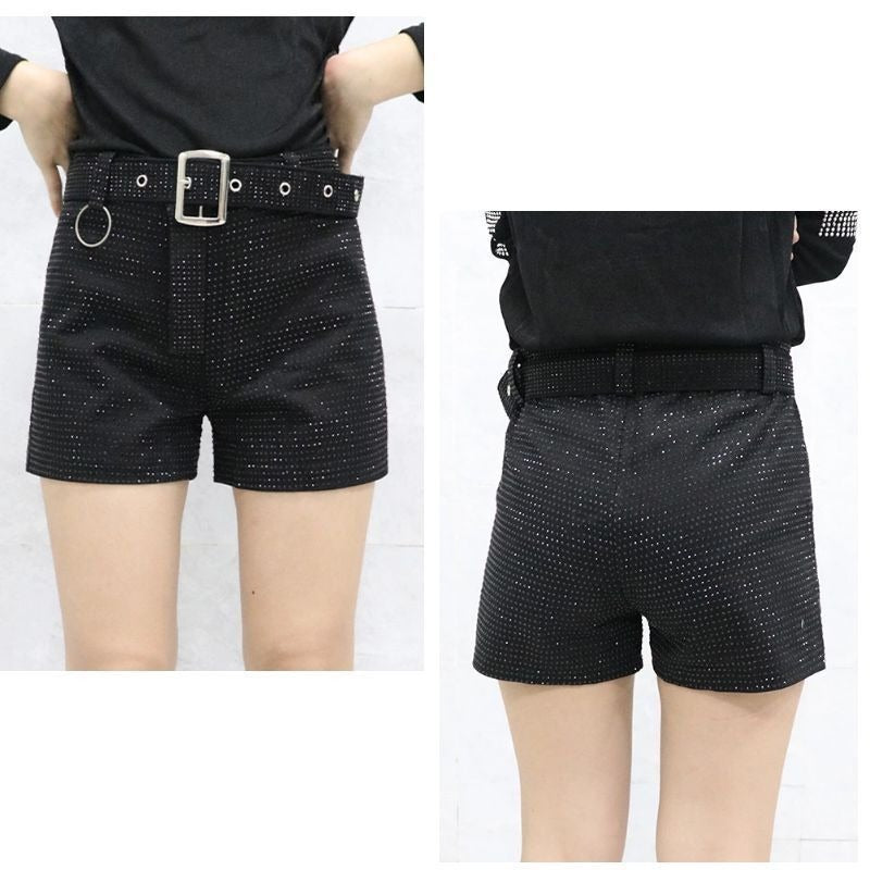 Hot Diamond High Waist Shorts - runwayfashionista.com