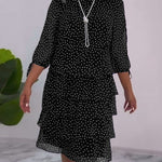 The Timeless Polka Dot Midi - black
