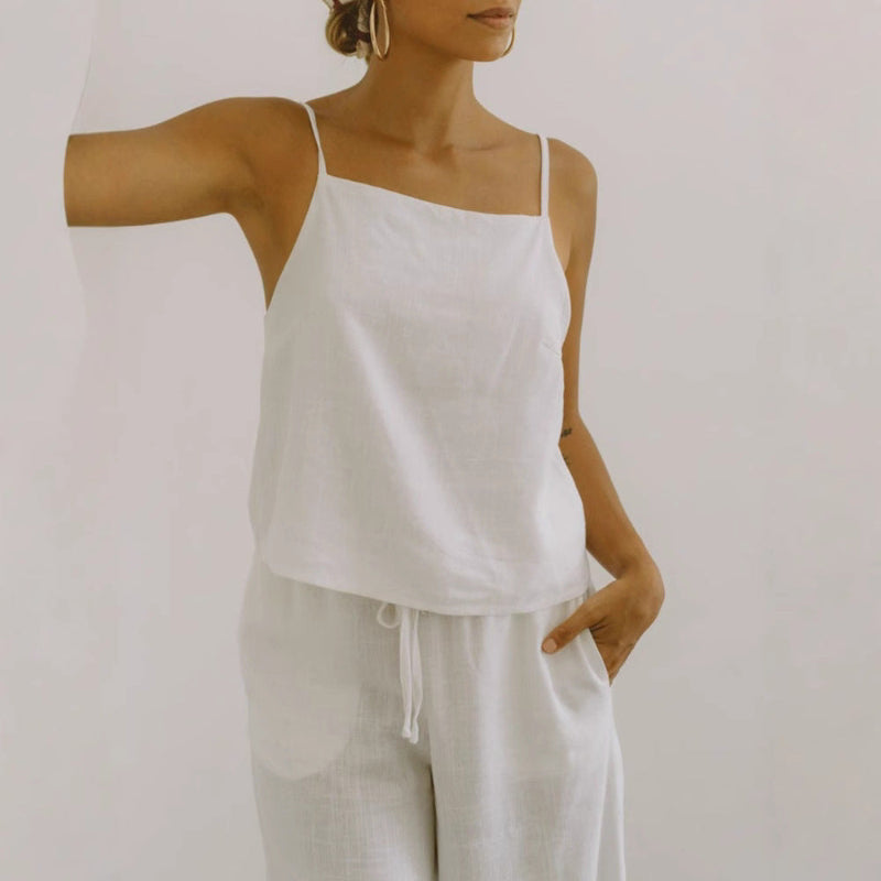 Sculptural Summer Chic | The High-End One-Shoulder Linen Reveal - white