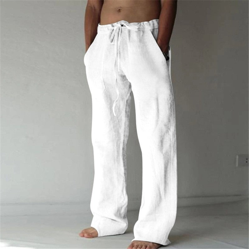 Effortless Comfort: The Ultimate Guide to Loose Casual Straight-Leg Pants! - white