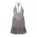 Halter Backless Shell Strap Dress