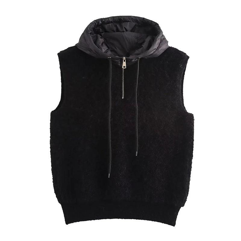 Hooded Knitted Vest