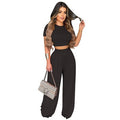 Casual Wide Leg Two Piece Set - runwayfashionista.com