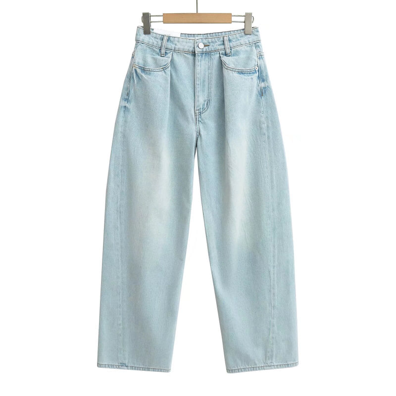 Wide-leg Jeans New Slimming High-waist