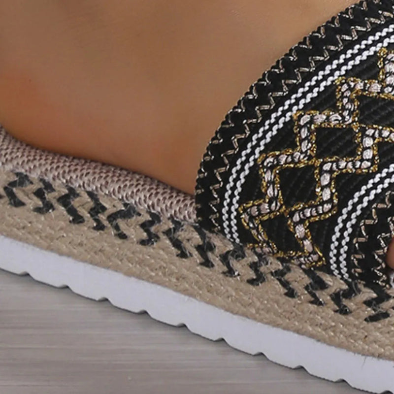 Open Toe Platform Sandals, flat heel