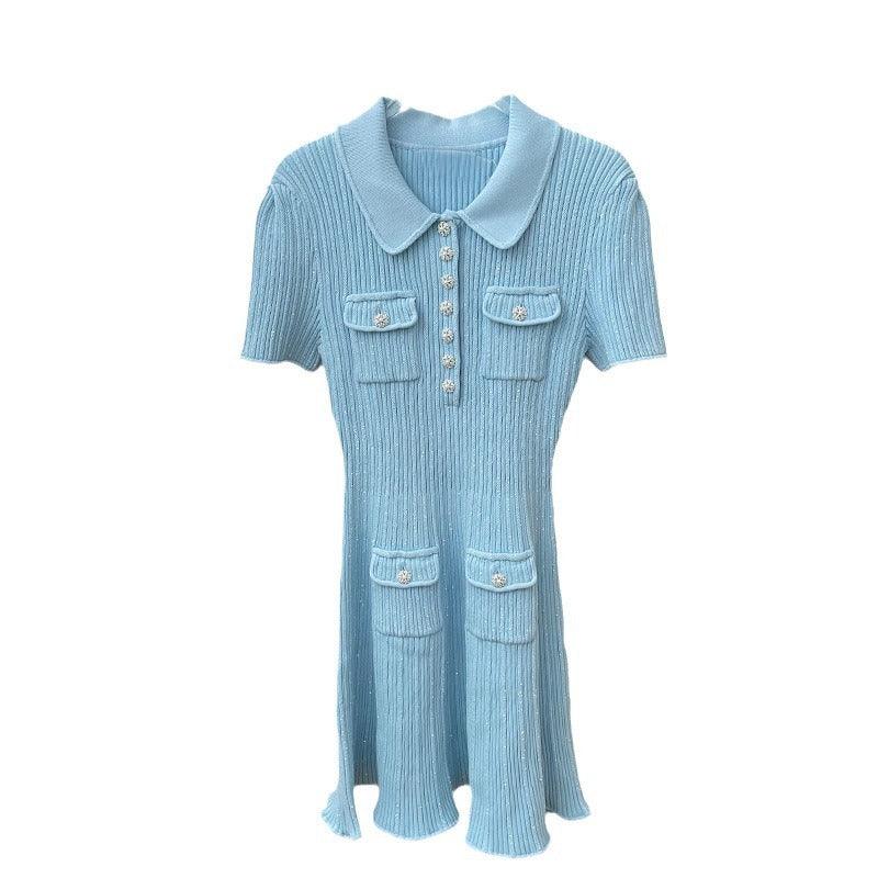 Button Label Short Sleeved Dress
