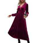 Luxe Velvet: Wine Red Lace Dress