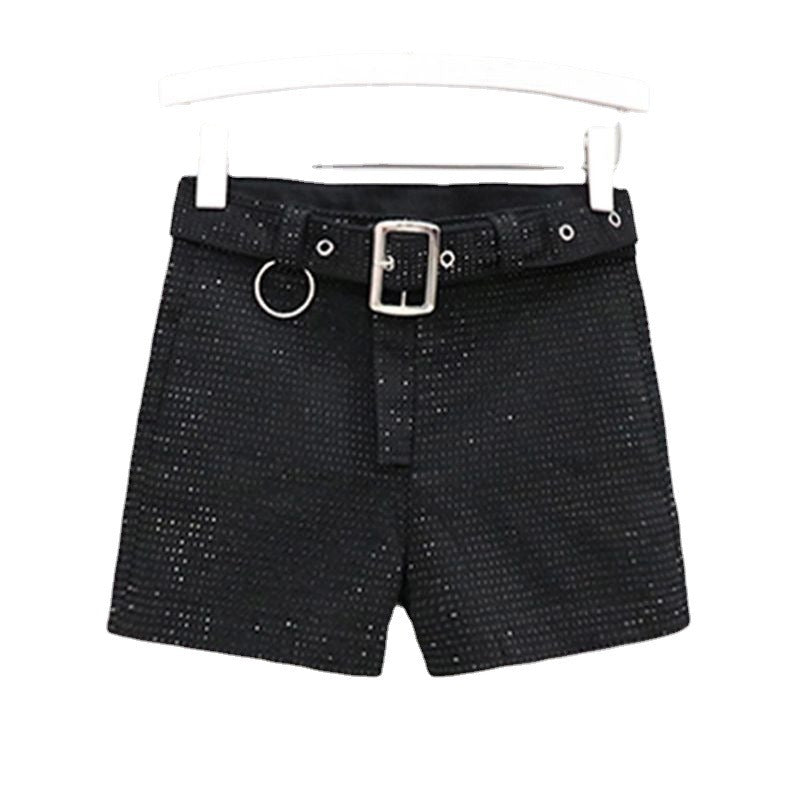 Hot Diamond High Waist Shorts - runwayfashionista.com