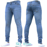 The Modern Silhouette: Men’s Essential Slim-Fit Denim - light blue