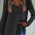 V-Neck Long Sleeve T-Shirt - runwayfashionista.com