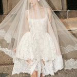 Elegant Lace Panel Mini Dress