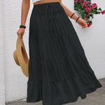High-waisted Bohemian Long Skirt