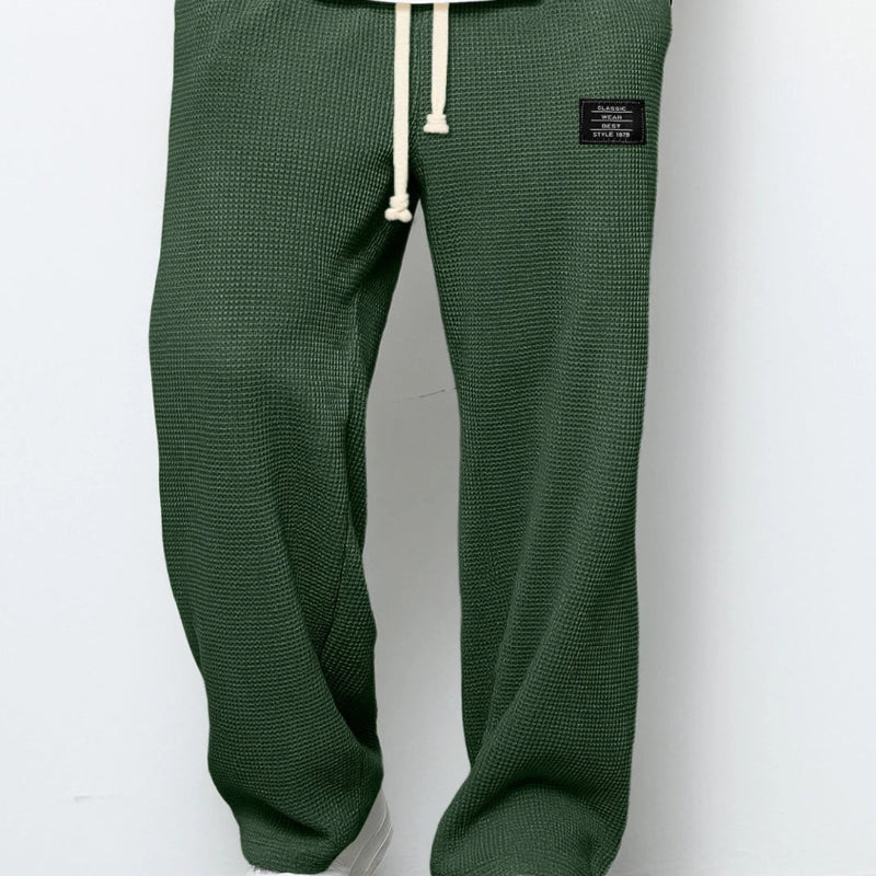 LooseDrawstring Pockets Sports Pants - green