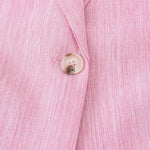 Single Button Blazer & Pleated Wide Leg Pants 2-Piece Suit Set