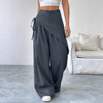 Casual Wide-leg Straight Pants - grey