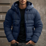 Men's Classic Cotton Zip-Up Hooded Jacket