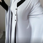Light Grey Longline Cloak Maxi Dress