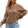 Round neck drop shoulder sweater - rnwayfashionista.com