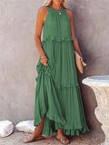 Lotus Leaf Edge Long Dress