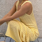 Openwork Sleeveless Maxi Dress