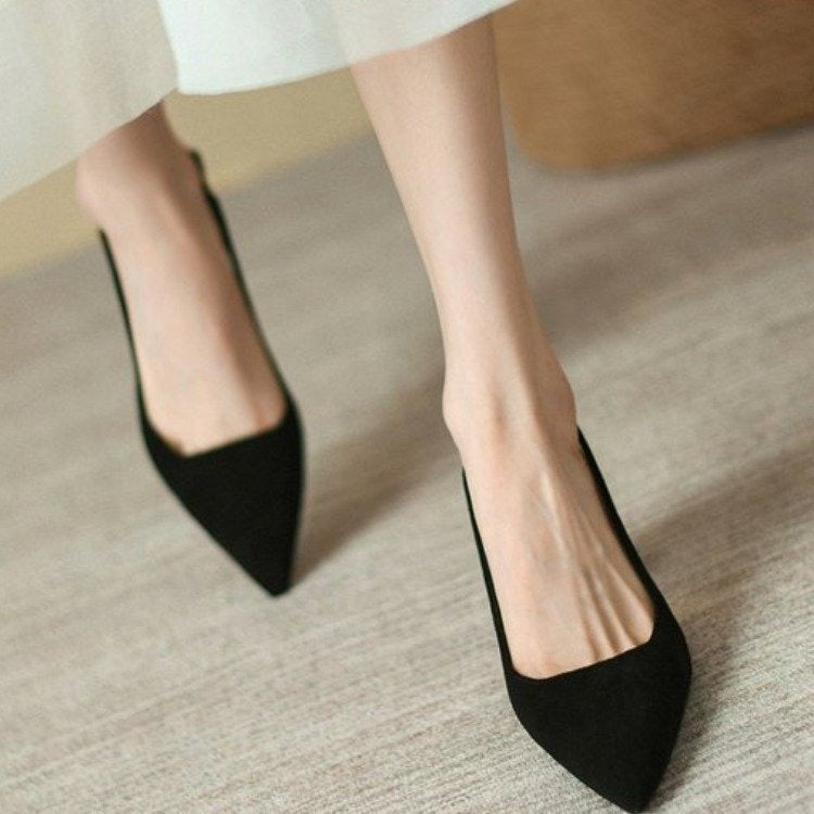 Slingback Pointed Toe Block Heels