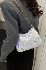 Sequin Removable Strap Shoulder Bag - Stylish & Versatile - runwayfashionista.com