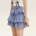 Casual Sweet Denim Mini Skirt
