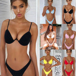 Underwire Push-Up Bikini Set With High-Cut Bottom